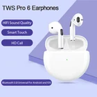 Беспроводные Bluetooth наушники PRO6 TWS, наушники для всех смартфонов, спортивные наушники, стерео гарнитура, наушники с зарядным отсеком