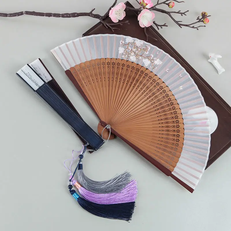 

Chinese Classical Gift Fan Bamboo Ventilateur Portable Party Discoloration Fan 21*38cm Hanfu/Cosplay Fans Abanicos Para Boda