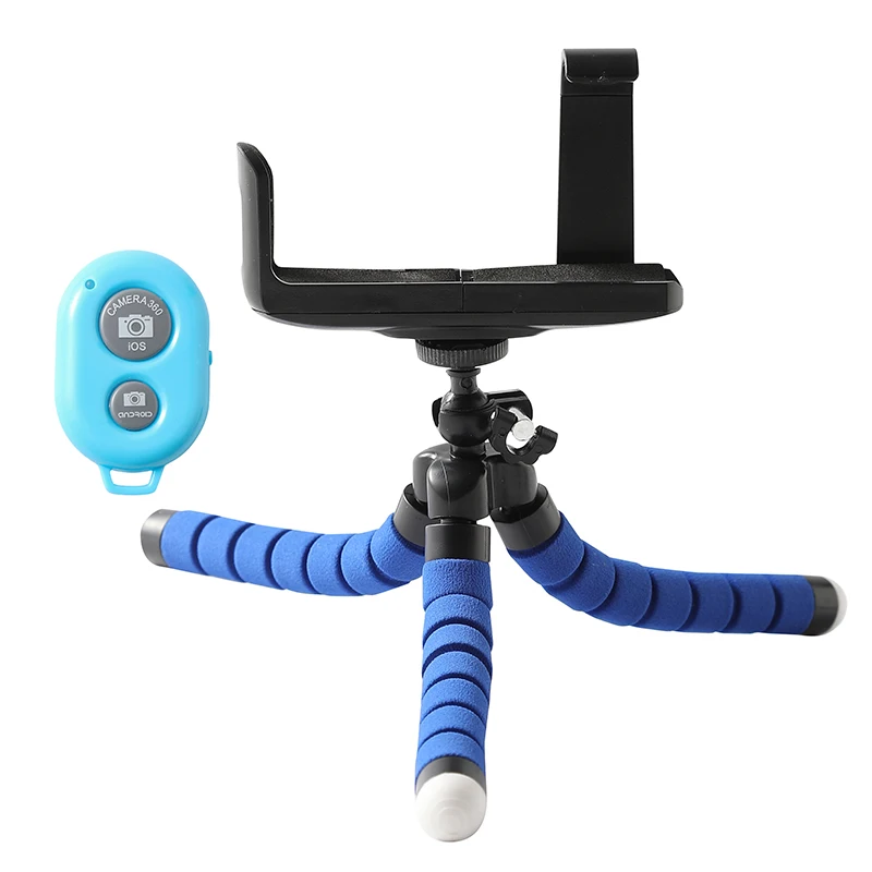 mobile phone holder flexible octopus tripod bracket for mobile phone camera selfie stand monopod support photo remote control 08 free global shipping