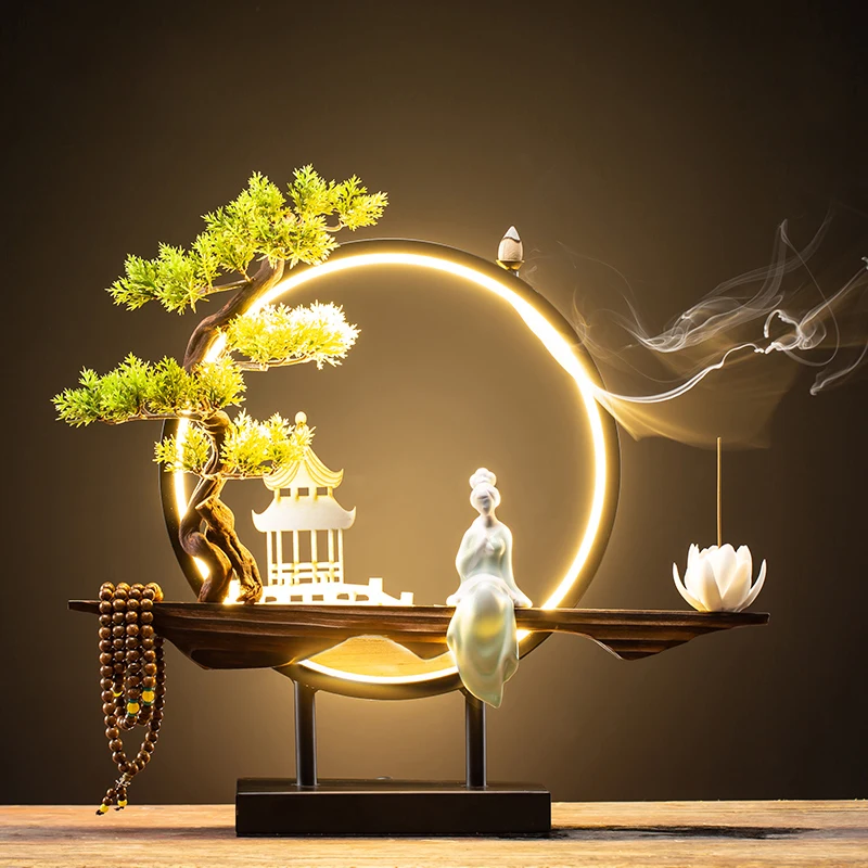 

Керамическая коробка, подставка для благовоний, палочки, держатель для благовоний Scentsy, задний поток, светодиодная подставка для инденции, роскошное украшение для дома