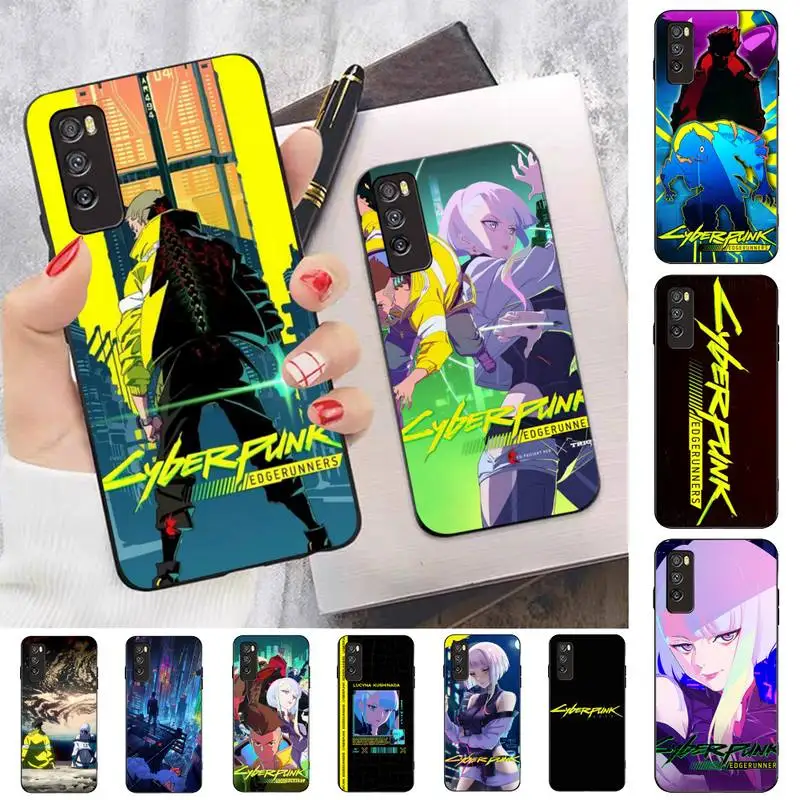 

Anime Cyberpunk Edgerunners Phone Case for Huawei Y 6 9 7 5 8s prime 2019 2018 enjoy 7 plus