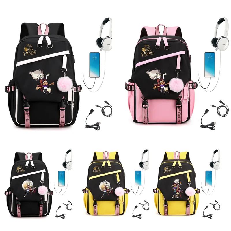 Вместительный школьный рюкзак с отделением для ноутбука и USB-зарядкой