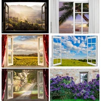 art cloth scenery outside the window photography backgrounds props flower tree landscape portrait photo backdrops 2236 ch 03