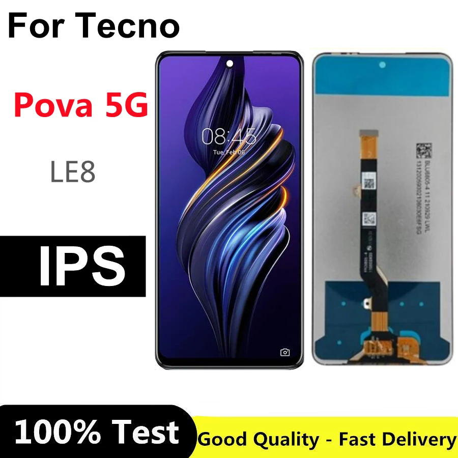 

6.9"For Tecno Pova 5G LCD Display with Touch Screen Digitizer Replacement For Tecno LE8 Pova 5G LCD