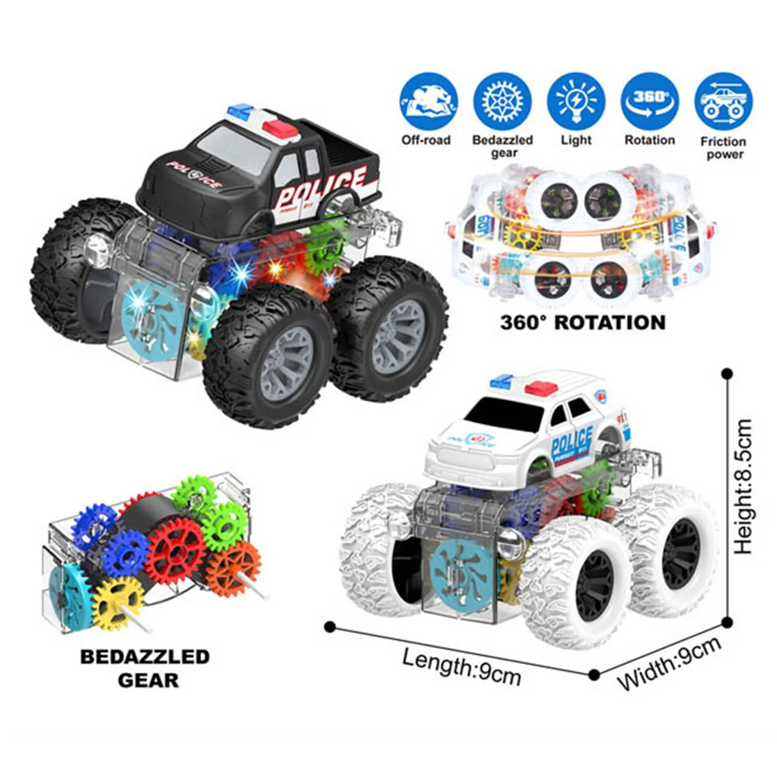 

Kids Police Cars Toys Monster Truck Inertia Suv Friction Power Vehicles Baby Boys Super Cars Blaze Truck Children Gift Toys