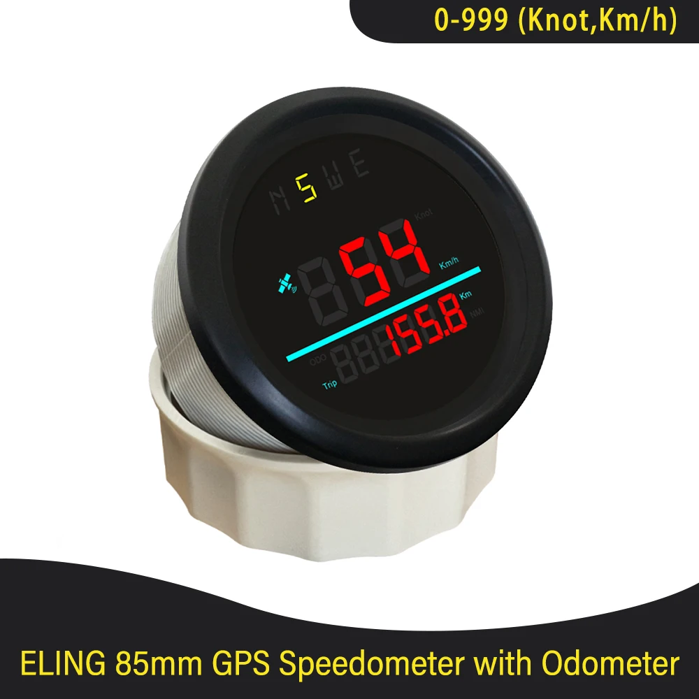 Новейший цифровой GPS Спидометр 85 мм 0-999 (узлы км/ч) для морской лодки яхты с