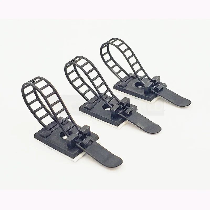 

cable tie Mounts 10pcs Cable Clips 18*25.4 wire clamp Tie Cable Mount Adjustable Cable Tie Fix Holder adhesive cable tie mounts