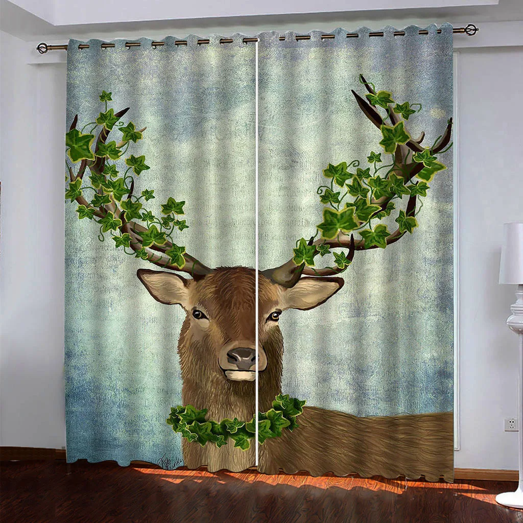 Роскошные украшения для гостиной HUANZHUANG животные лось зеленая лоза 3D недорогие