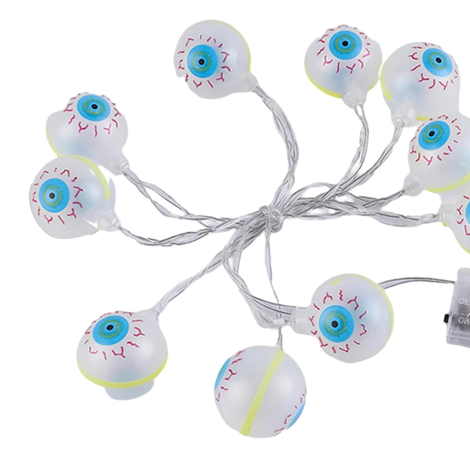 

1.5m Halloween Eyeball String Lights Battery Operated Halloween Eyeball for Dressing up Your Walls Garden Yard Decoration