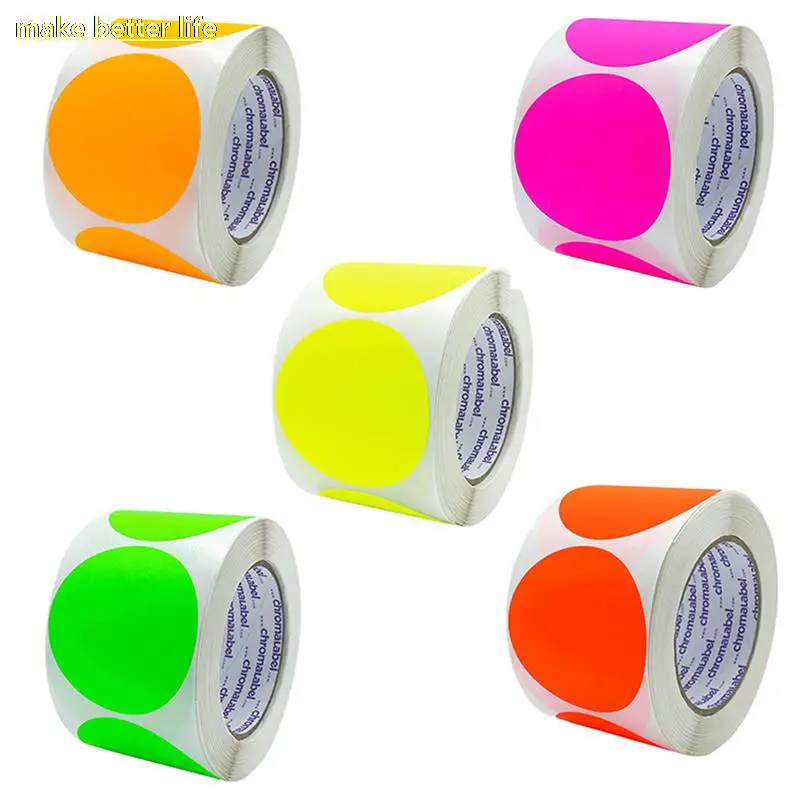 

2 Inch Round Sticker Label 500pcs Label Per Roll Compatible with Printer Office