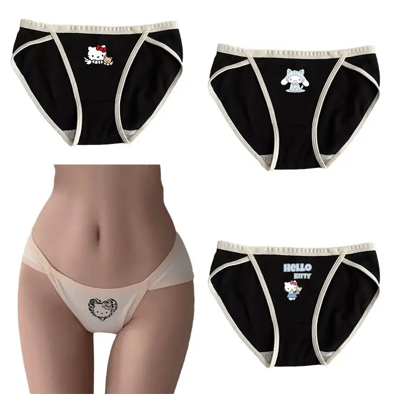 

Трусы женские с заниженной талией, из натурального хлопка, с высоким разрезом