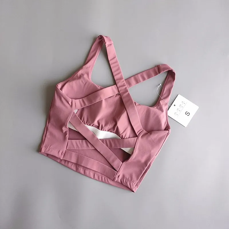 Sports Bra Women U-Shaped Back Running Fitness Yoga Push Up Shockproof Vset Quick-Dry Vest Professional Sexy Bras