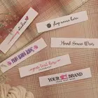 Ярлык размером 12x70 мм, ярлык из органического хлопка ручной работы с логотипом или текстом, ярлык для шитья, фирменный логотип