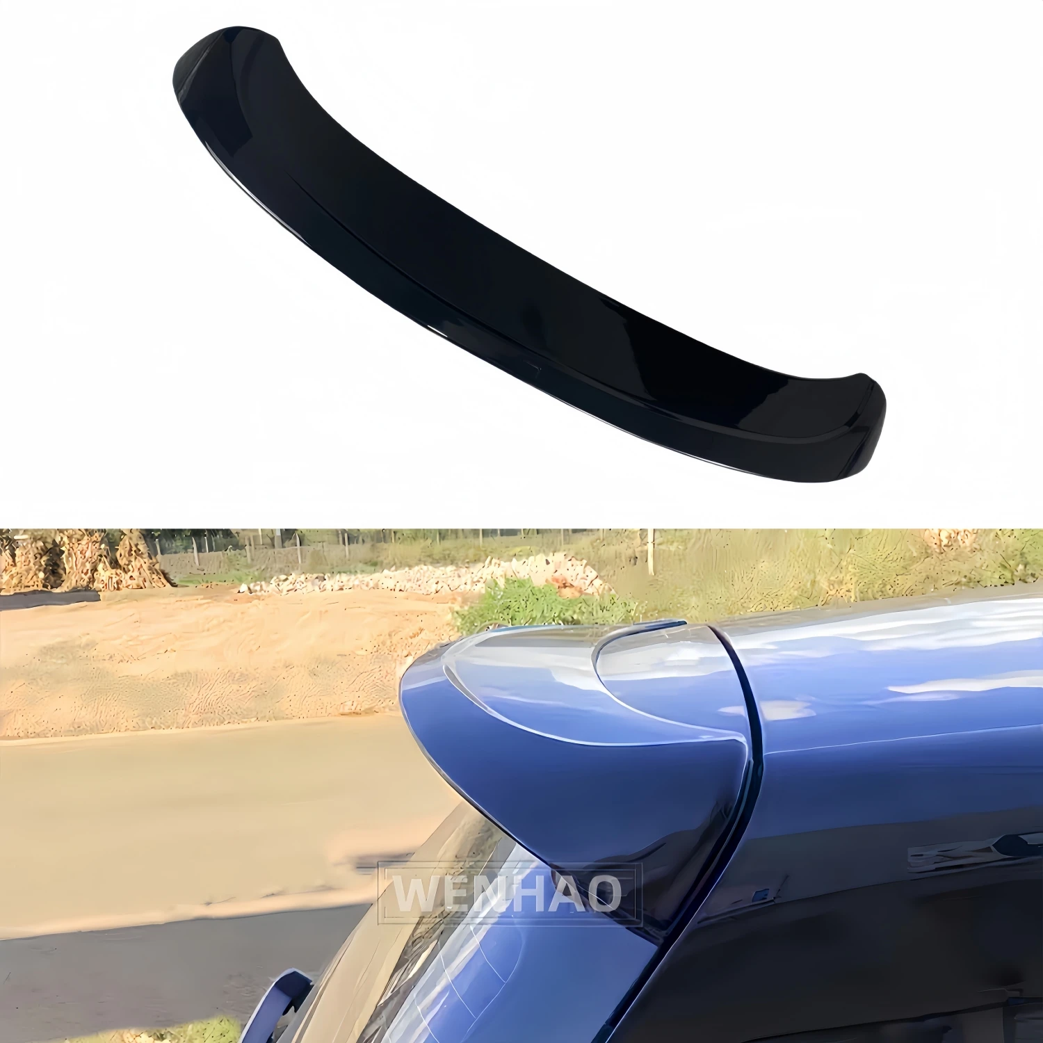 ABT стиль глянцевый черный автомобильный задний спойлер на крышу крылья для Volkswagen