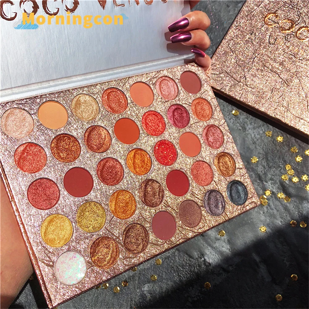 

35-color Eye Shadow Palette Iris Purple Glitter Pearly Eyeshadow Palette Fashion Korean Shiny Eye Shadow Charming Eye Makeup