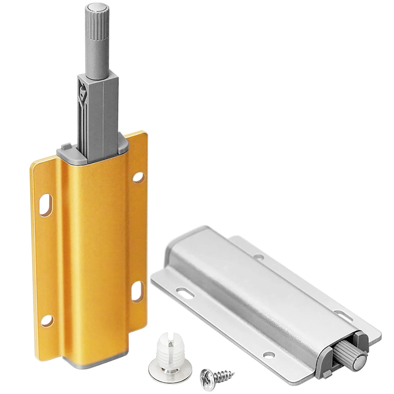 

Aluminum Alloy Rebounder Self-loading Device Cabinet Switch Mute Handle-free Hardware Push Latch Opening System for Door Drawers