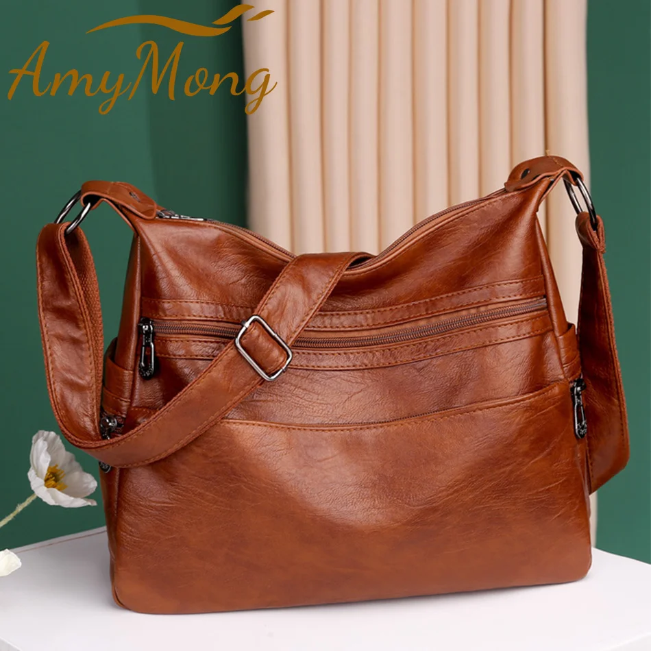 

Luxury Designer Handbags Purses Branded Soft Leather Shoulder Bag for Women 2023 Female Crossbody Messenger Tote Bag 2023 Sac