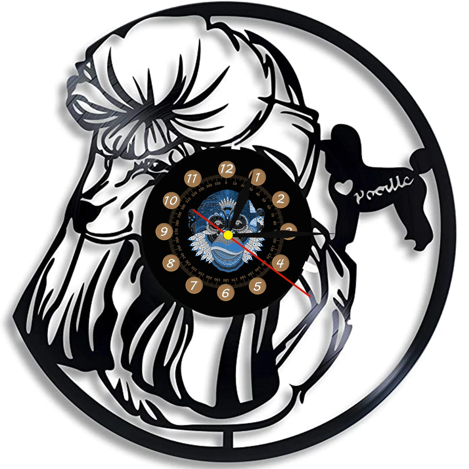 

Виниловые настенные часы с надписью «I Love Dog», 12 дюймов