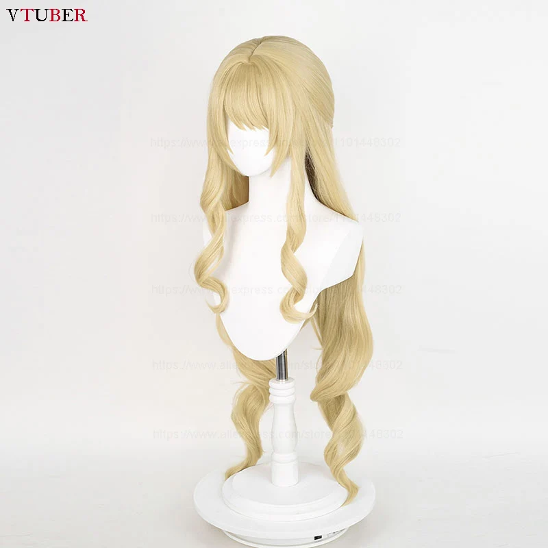 Парик для косплея Navia термостойкий синтетический светлый с золотистыми