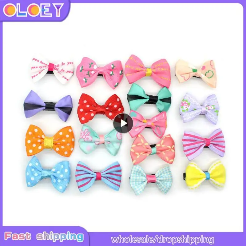 Hairpins Print Ribbon Bow Hairpin Kids Hair Clips For Baby Girls Hairpins Hair Styling Tool
