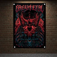 rock music banners flags wall art canvas painting macabre art posters prints wall pictures for living room home decor babymetal