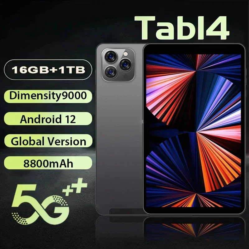 Планшет на Android 12 экран 8 дюймов 16 ГБ + 1 ТБ две SIM-карты