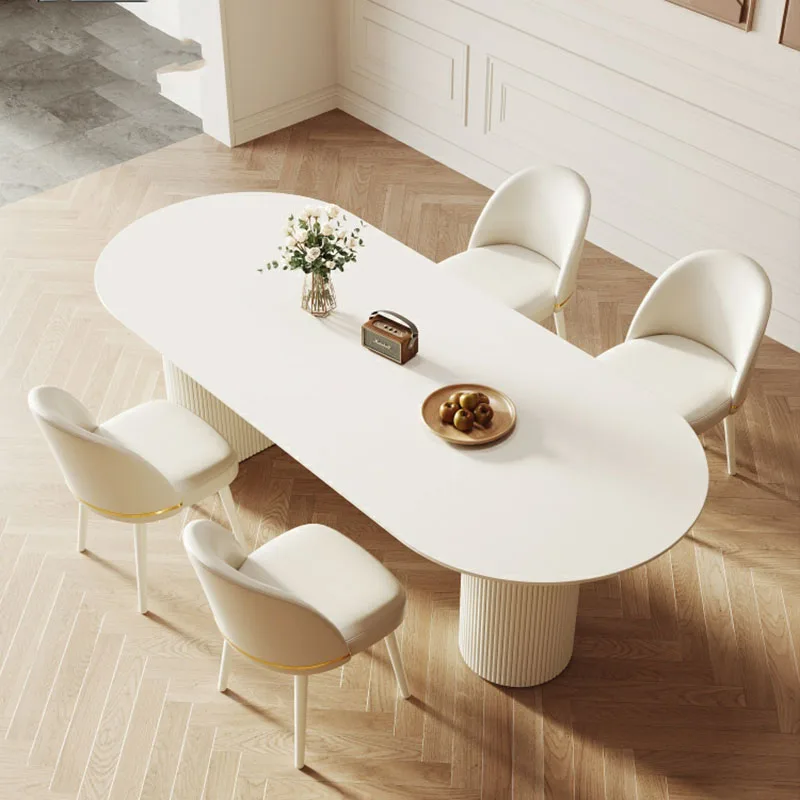 

Роскошный современный обеденный стол, Реплика роскошных деревенских скандинавских центров, обеденный стол для гостиной, гостиничные мешки, Мраморная мебель HDH