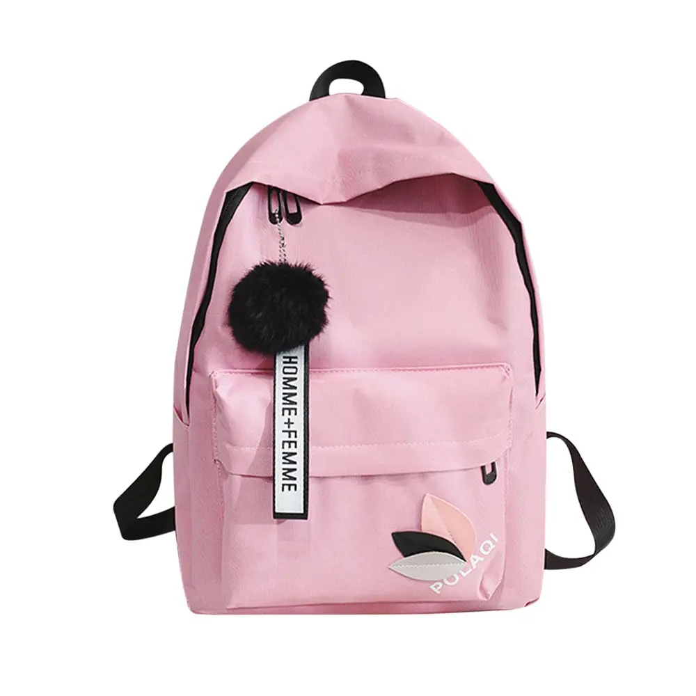 

2022 High Quality Women's Canvas Backpack School Bag for Girls Rucksack New Design Pink Backpacks School Bags Travel Bag Women