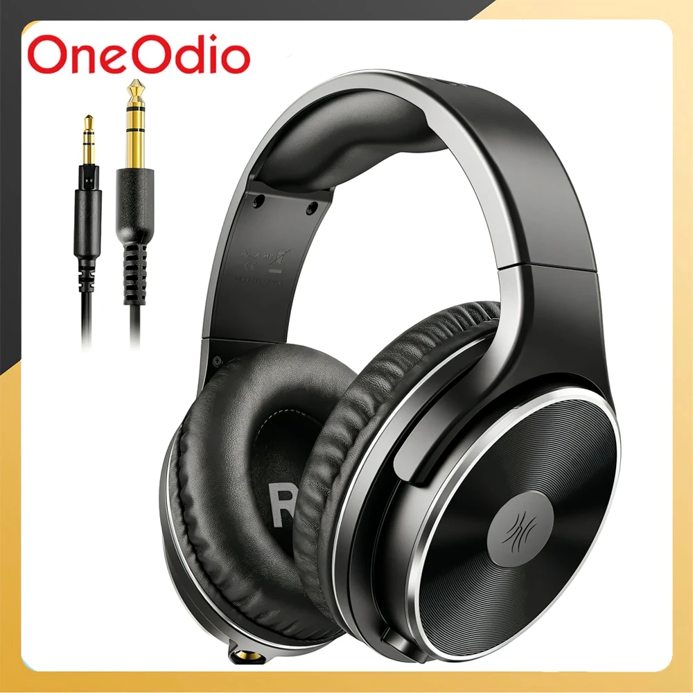 OneOdio Studio HIFI Closed Back Over Ear Wired Dual Jack Professional Studio Monitor Mixing Recording Headphones for Guitar PC