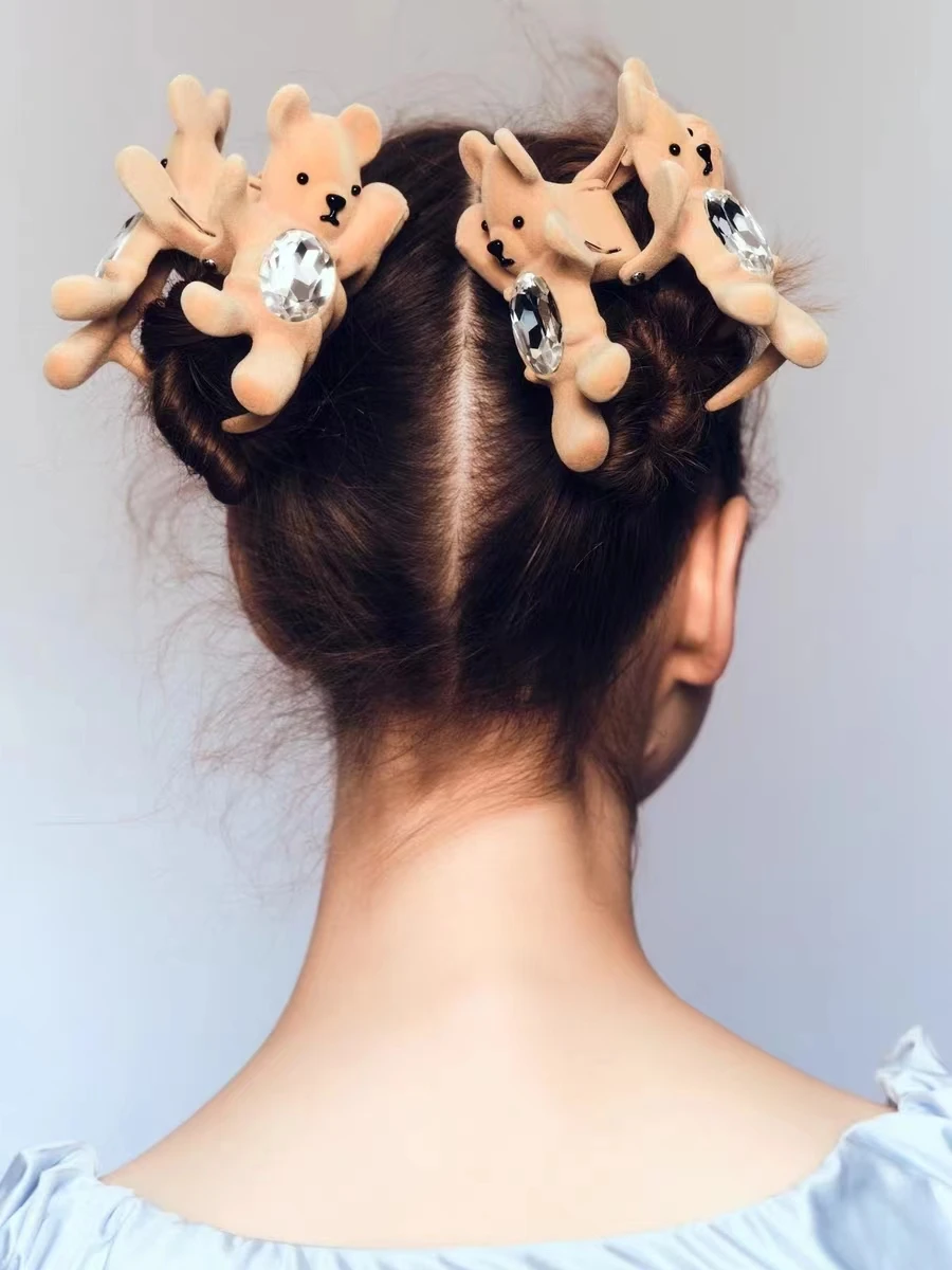 

Женская заколка для волос в виде мультяшного объемного животного