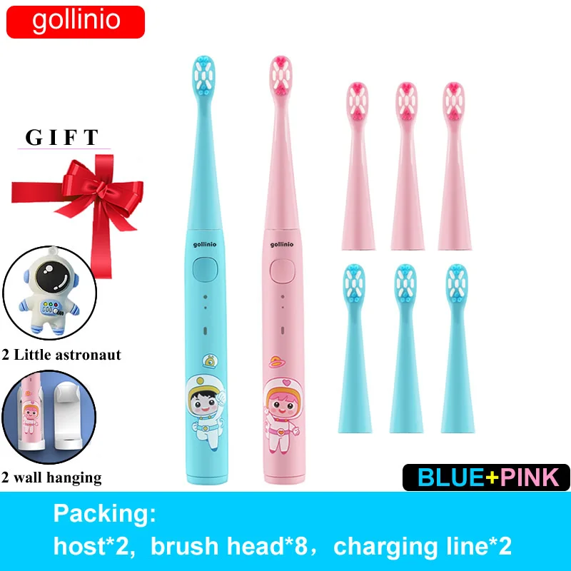 

Gollinio Children's GL54AElectric Toothbrush USB Quick Charge replaceable brush head 24 hours shipping