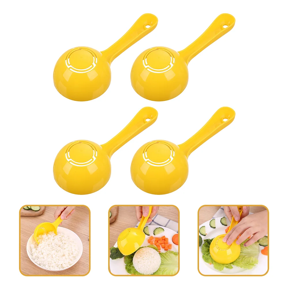 

4 Pcs Kitchen Cooking Ladle Chinese Spoons Rice Ladle Japanese Spoon Half Round Rice Spoon Tool Cooking Spoons Rice Scooper