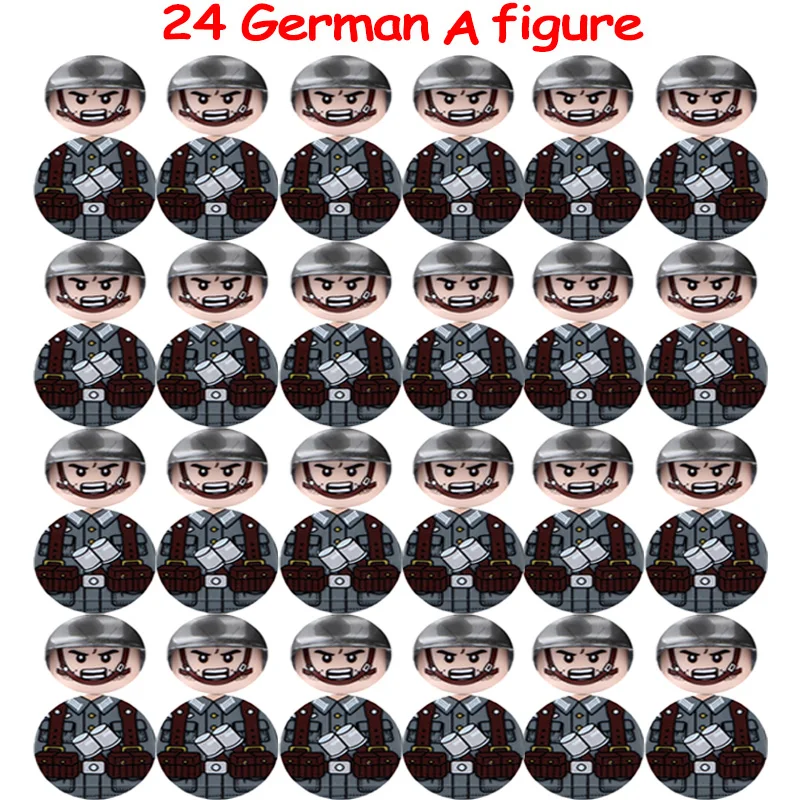 

Compatible Building Blocks MOC Military World War II German Soldiers Figure Army Scene Set Arms Assembled Kids Toys Gift