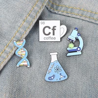 science chemical enamel pin medical brooch dna biological experiment instrument lapel badge jewelry gift to friends wholesale