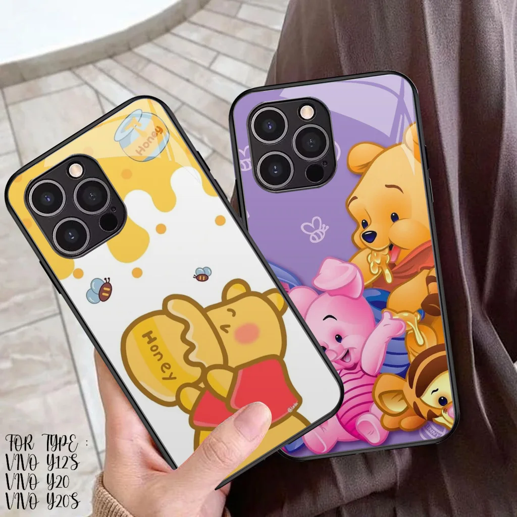 Чехол из закаленного стекла T-51 Winnie Pooh для Xiaomi POCO X6 C61 Redmi Note 9A 9 9C 9T 9S Pro Max 5G