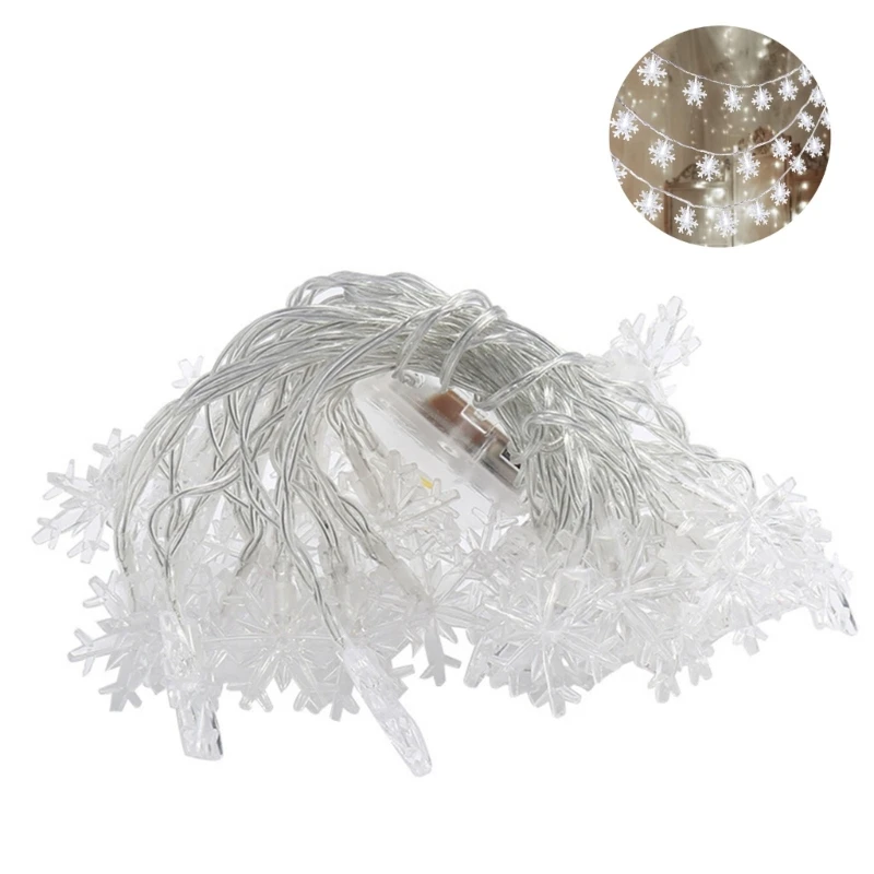 

String Lights Christmas Light String LED Snowflake Lights LED Garland String Lights Christmas Decoration for Home
