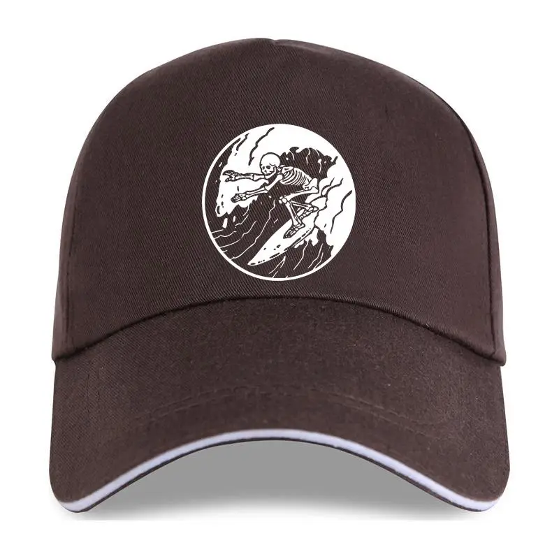 

Surfing Skeleton Baseball cap Mens Surfer Skull Board Beach Wave Holiday Gyms Fitness