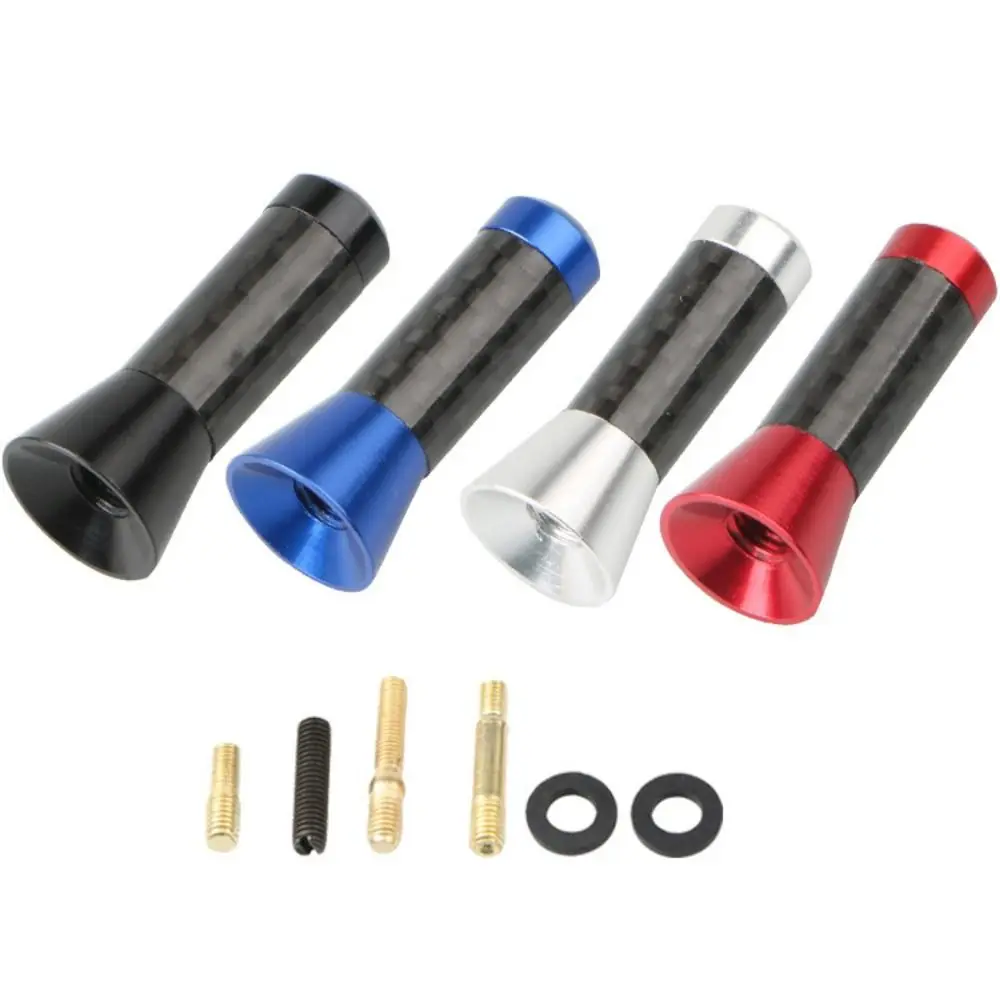 

2Pcs 3.5cm Car Radio Exterior Parts Aerial Accessories Screw Metal Carbon Fiber Enhanced Signal Car Roof Antenna