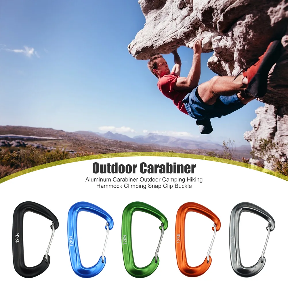 

Carabiner Outdoor Camping Hammock Buckle Climbing Tools Aluminum Hook Mountain for Family Outdoor Camping Accessories