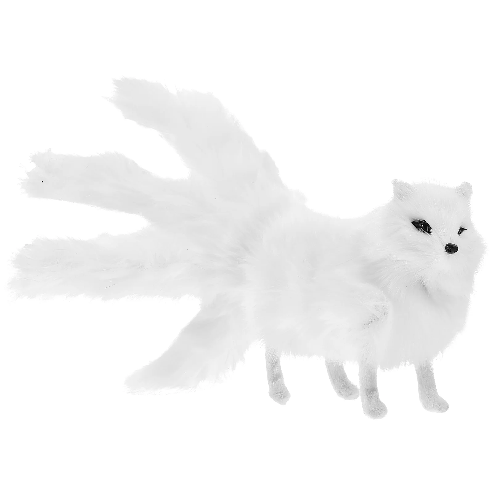 

Simulation Fox Adorable Foxes Lovely Animal Ornament Home Accents Decor Stuffed Dogs Kids Plush Decorations Plaything Toy White