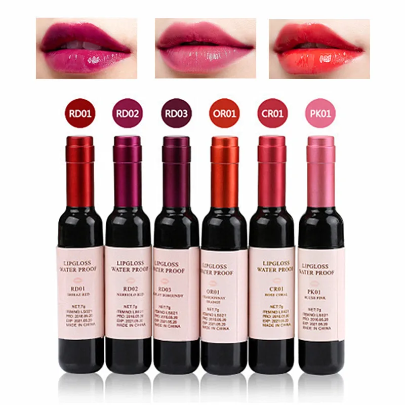 

Sdotter New Arrival Wine Red Korean Style Lip Tint Baby Pink Lip For Women Makeup Liquid Lipstick Lip gloss red lips Cosmetic Ho