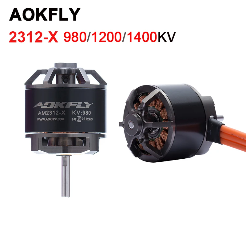 AOKFLY AM2312-X 2312 980KV 1200KV 1400KV бесщеточный двигатель 3 ~ 4S Lipo задний выходной вал для радиоуправляемых моделей 3D самолетов беспилотных летательных аппаратов с фиксированным крылом