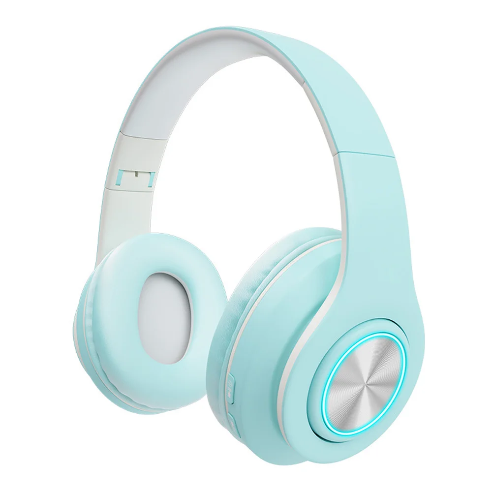 

Luminous Headphones Headset Wireless Bluetooth-Compatible Headset Trendy Cute Music Mobile Phone Computer with Microphone