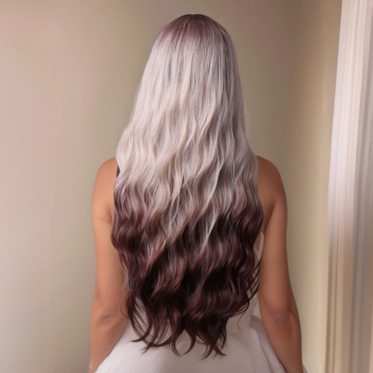 Прямые длинные волнистые женские синтетические термостойкие волоконные