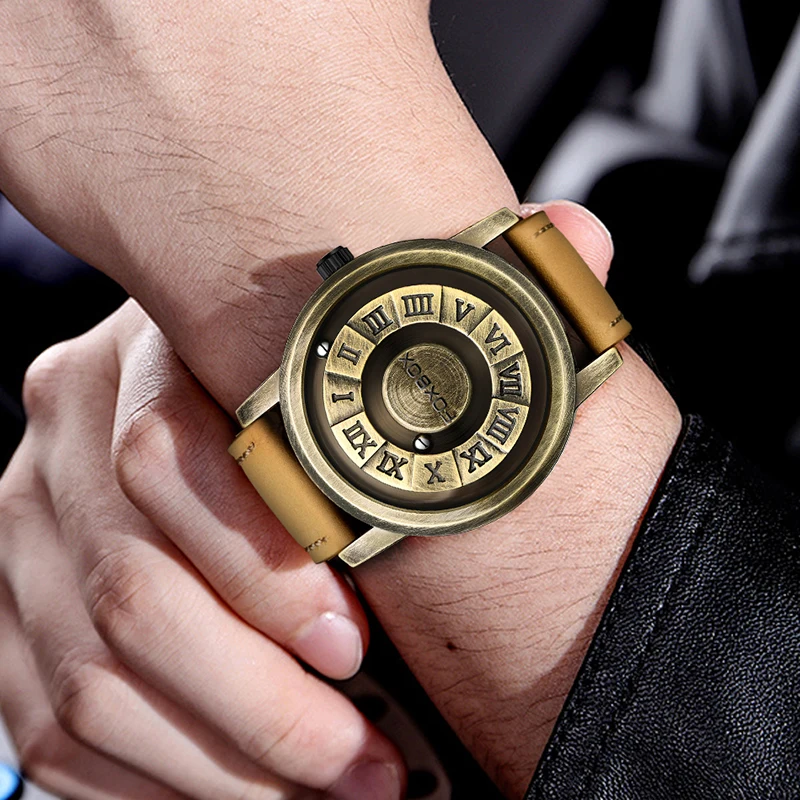 LIGE FOXBOX лучший бренд магнитные кварцевые мужские часы модные спортивные с кожаным