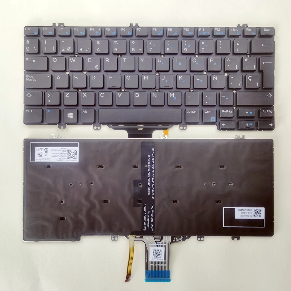 Клавиатура с испанской подсветкой для ноутбука Dell Latitude 5280 5289 5290 7280 7290 7380 серии DFN