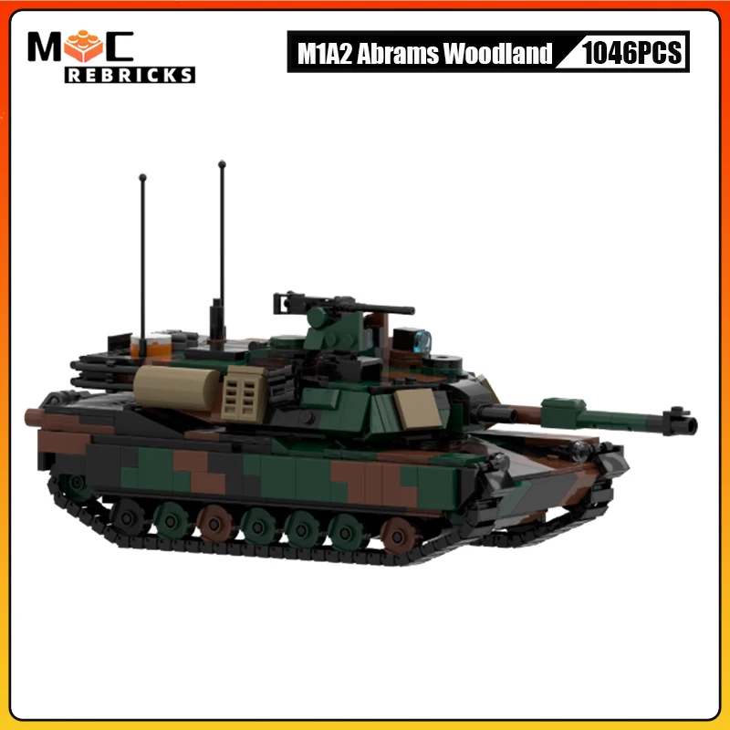 Армейский армейский бронированный автомобиль MOC M1A2 Abrams основной боевой танк для