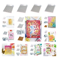 2022 new lily daisy tulip love hearts stars cover plate grid cutting dies stamps stencils hot foil diy paper card embossing mold