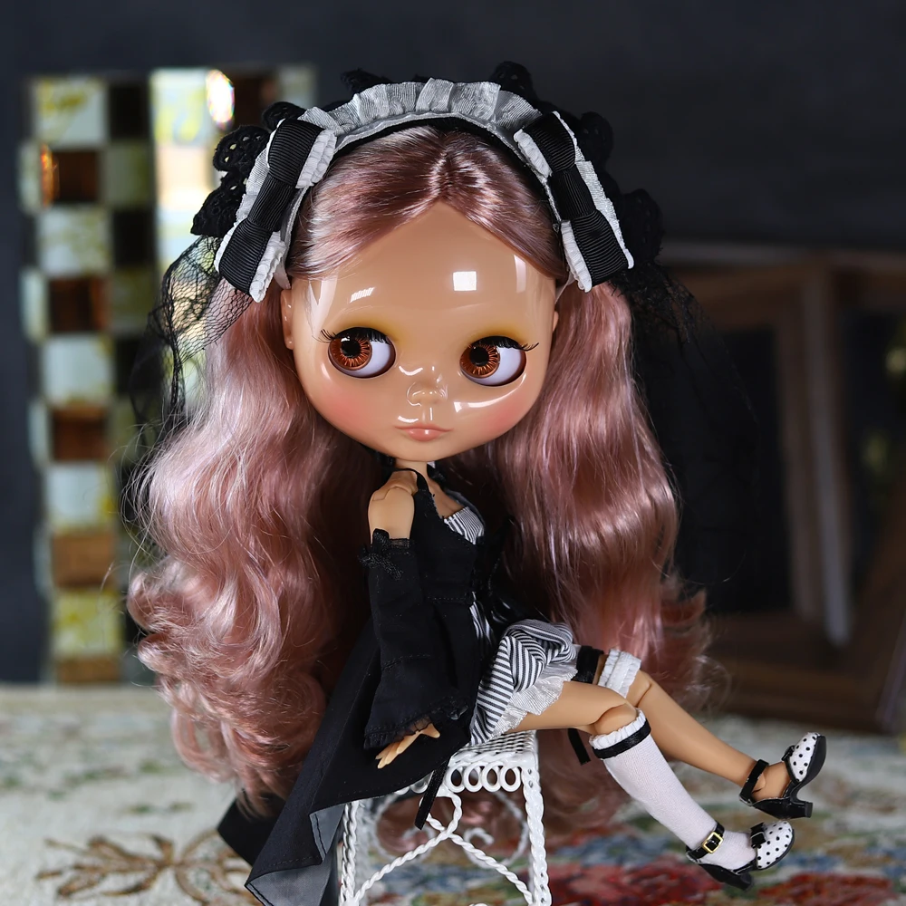 Фото Кукла ICY DBS Blyth с шарнирным телом, 30 см, BJD, с белым блестящим и матовым лицом, дополнительными руками, панелями AB и панелью 1/6, для самостоятельной сборки, модная кукла 1/6. №4