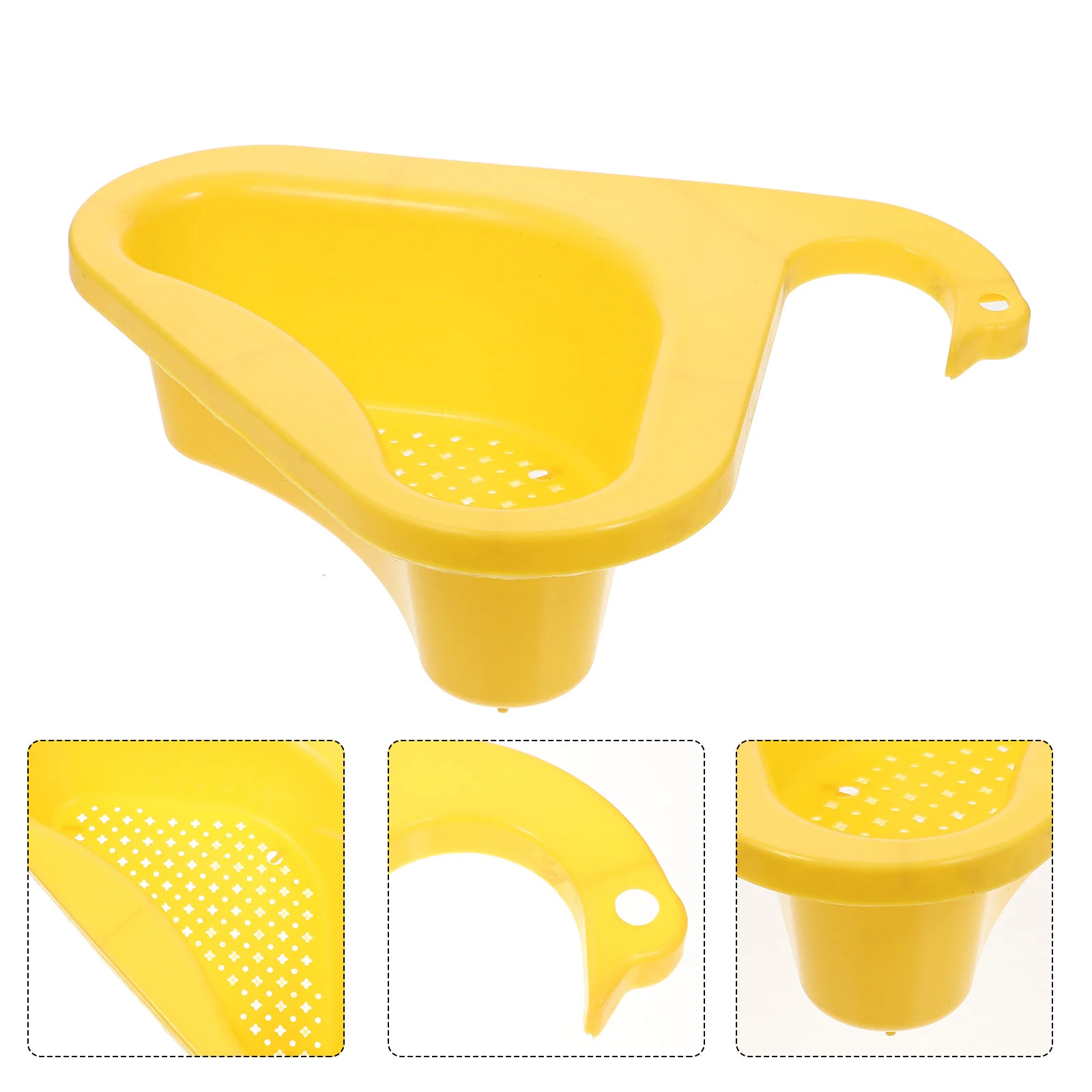 

Sink Drain Basket Strainer Filter Triangular Rack Shelf Bowl Cornertriangle Leftover Holder Storage Garbage Soap Washing Drainer